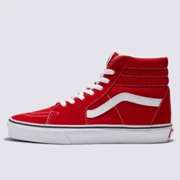 Vans Sk8-Hi Shoe Racing Red/True White M6 W7.5 - Picture 2 of 7